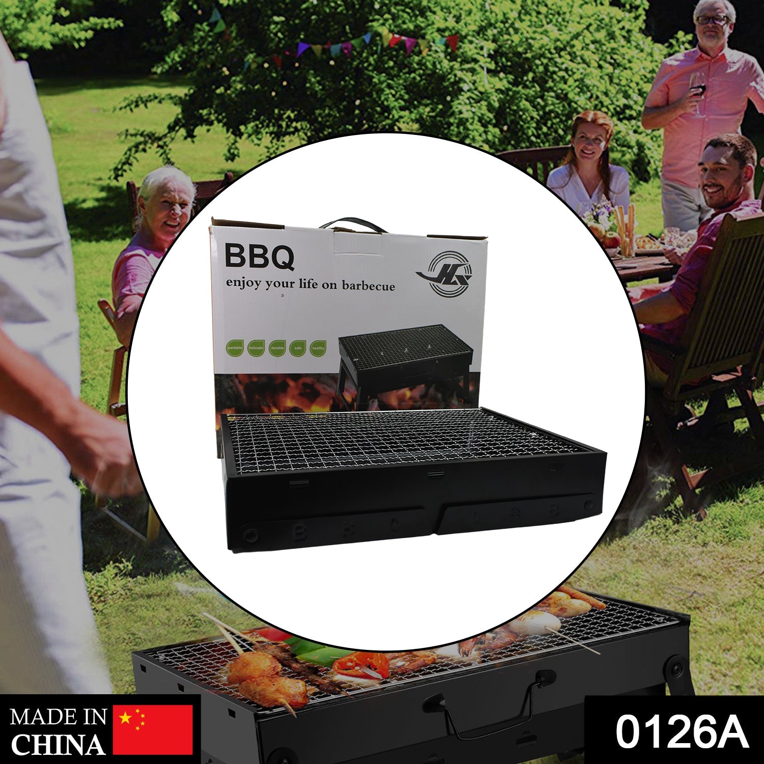 0126 A Barbecue Grill used for making barbecue of types of food stuffs like vegetables, chicken meat etc. 0126 A Barbecue Grill used for making barbecue of types of food stuffs like vegetables, chicken meat etc.